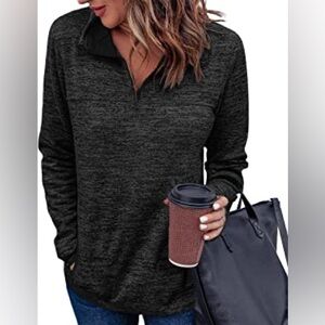 Women's Black Long Sleeve Top